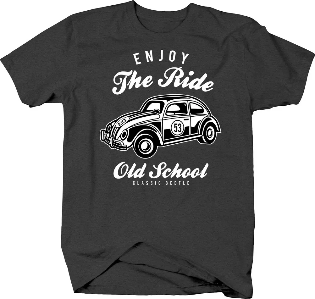 Enjoy The Ride Old School Classic Beetle винтажная Круизная футболка классная Повседневная хлопковая