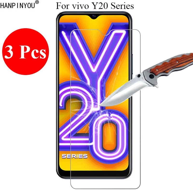 

Новое закаленное стекло 3 шт./лот 9H 2.5D, Защита экрана для vivo Y20 Y20i Y20T Y20s G Y20a Y20G, защитная пленка + инструменты для очистки