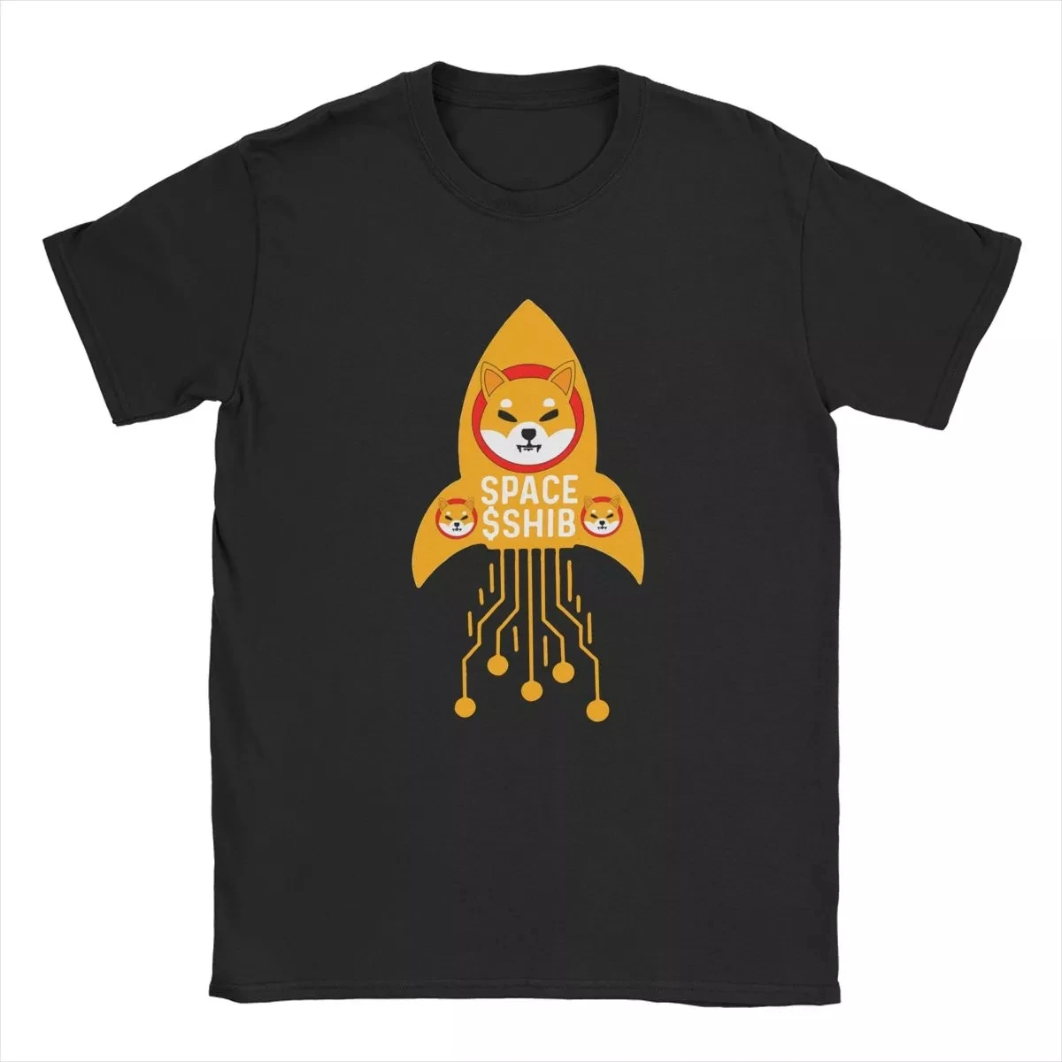 

Space Shib Shiba Inu T-Shirts for Men Novelty 100% Cotton Tees Crew Neck Short Sleeve T Shirts Plus Size Clothes