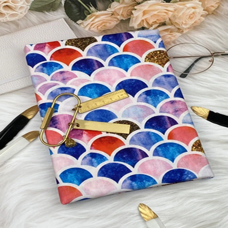 

Viaphil 100% Cotton Fabric Brand New Rainbow Color Fish Scale Printed Sewing Cloth Dress Clothing Textile Tissue