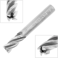 10mm 4 flute hss aluminum end mill cutter with super hard straight shank for carving cutting milling cnc mold processing