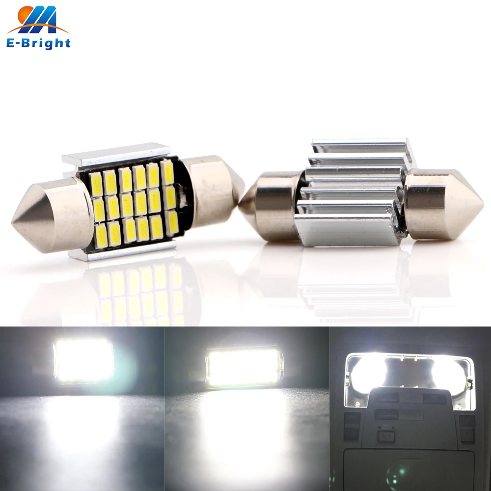 2X 31 мм 36 39 41 Festoon C5W Canbus 3014 18 24 30 33 SMD светодиодный купольный потолочный светильник