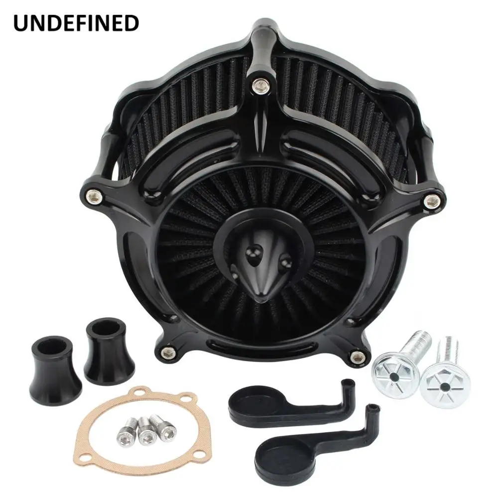 

Очиститель воздушного фильтра мотоцикла для Harley Sportster Iron 883 XL1200 XL883 48 72 1991-2023, комплект черных турбинных фильтров воздухозаборника