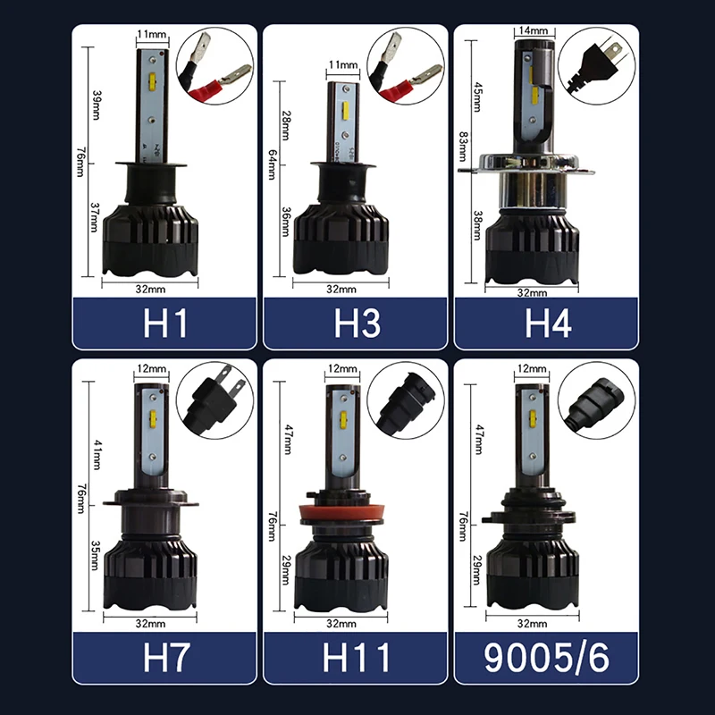 CARCTR автомобильный светильник Автомобильный светодиодный головной лампы H7 H4 H1 H9