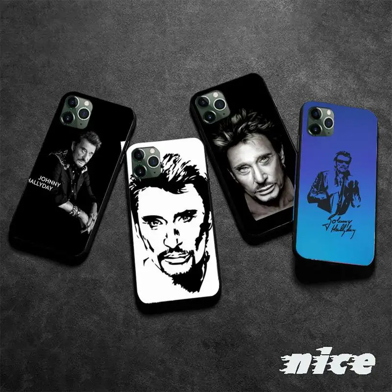 

Johnny Hallyday Phone Case for iphone etui 11 12 pro se2 max xr xs x 7 8 6s 5s plus mini smart Fundas Coque Cover