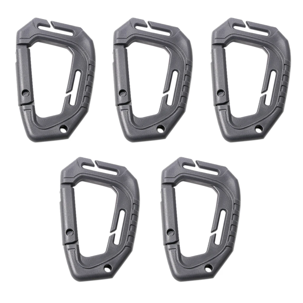 

5Pcs Multifunctional Outdoor Tactical Buckle D Shape Plastic Backpack Buckle
