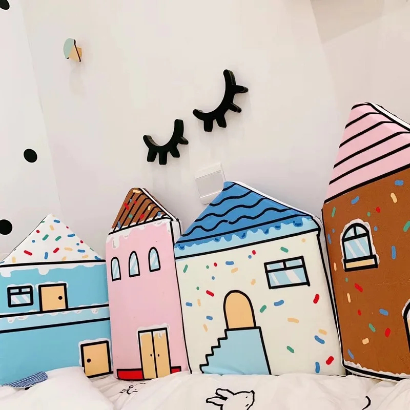 4 шт. детская кровать бампер мультяшный дом форма оборки защита для новорожденных