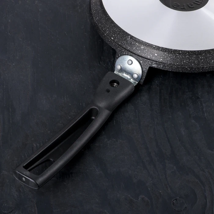 Сковорода блинная антипригарное покрытие цвет тёмный мрамор | Дом и сад