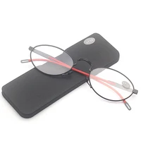 2021 new portable paperpresbyopic glasses wallet reading glasses with case mini presbyopic glasses 2 color pink and black