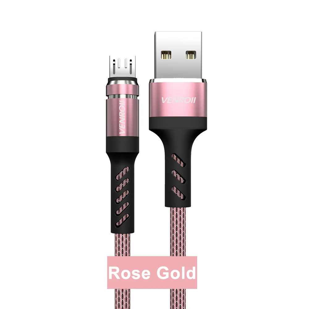 Rose Gold 1 м Micro USB кабель синхронизации данных Android телефонная линия для Xiaomi Redmi Note 3 2.4A провод для быстрой зарядки для samsung Galaxy S7 Edge J5 J6 - Цвет: Rose Gold