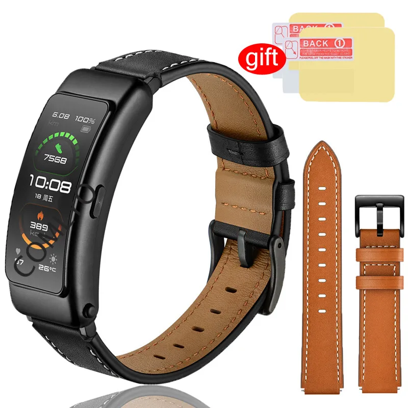 Ремешок кожаный 3 в 1 для HUAWEI TalkBand B6 B3 высококачественный браслет из натуральной
