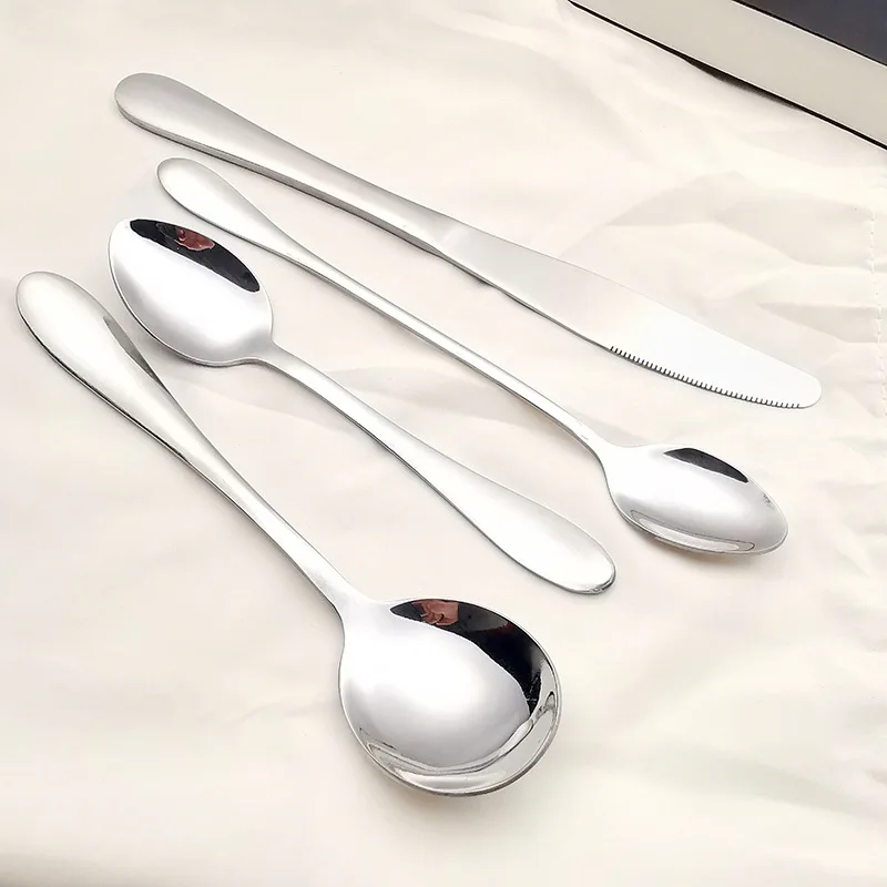 stainless steel cutlery tableware domestic Western hotel kitchen supplies Dinnerware Dinner Knife and Fork forks knives spoons | Дом и сад