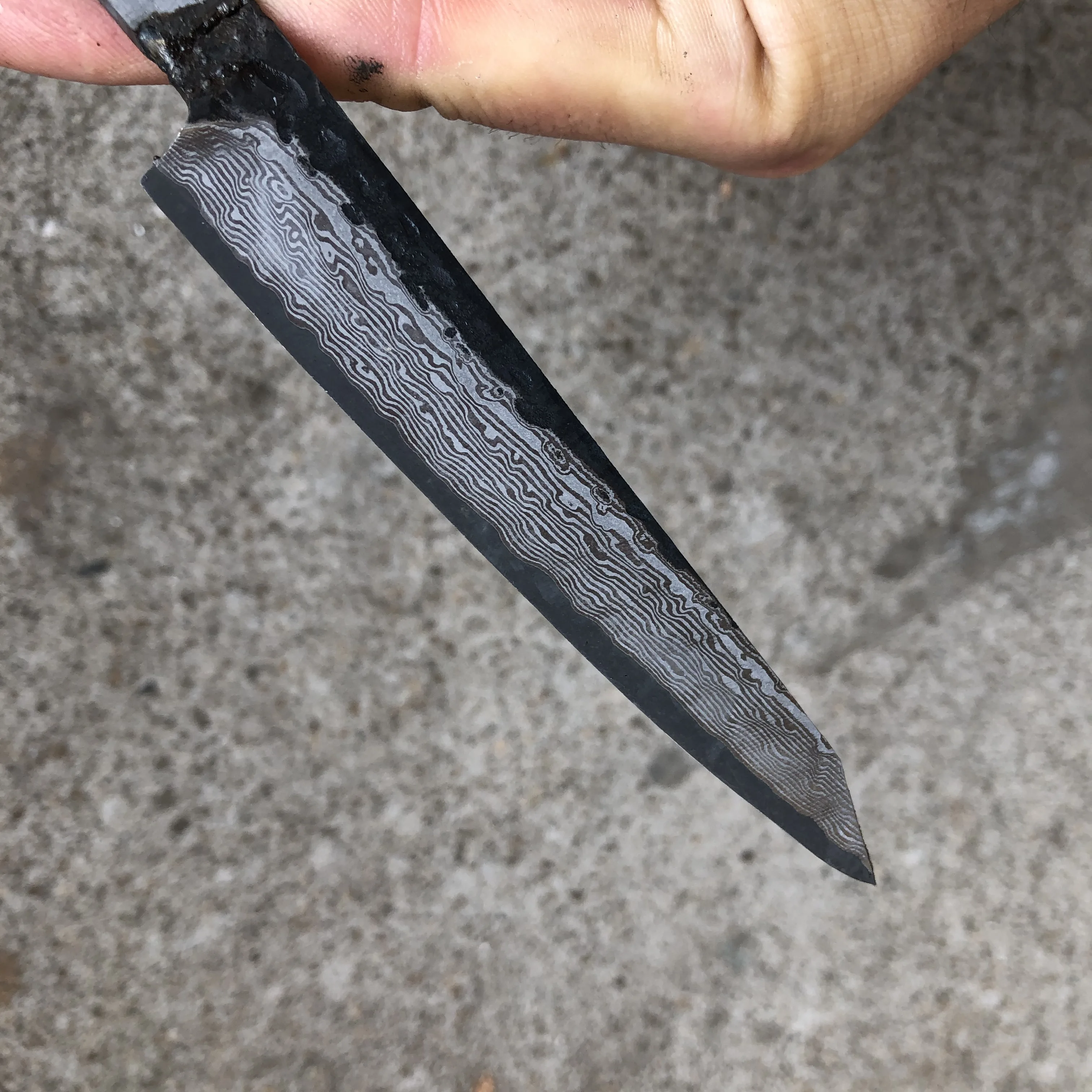 High carbon steel Damascus pattern hunting knives DIY blade billet blank Sharp Fixed camping survival knife parts | Дом и сад