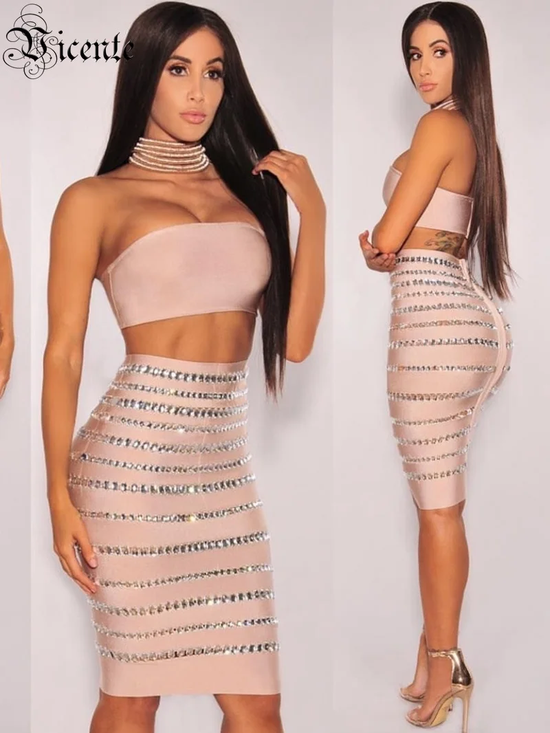 VC модные бусины узор в полоску комплект из двух предметов повязки для женщин