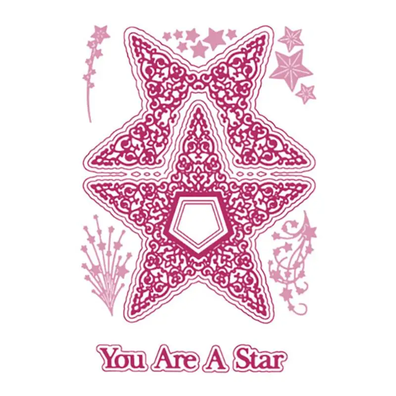 

Five-pointed star Dies Scrapbooking Metal Cutting Dies Craft Embossing Greeting Card Making Template DIY Handmade 2021 New