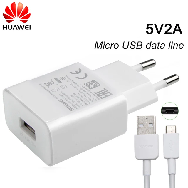 

Original EU/US Huawei 5V 2A charge Mate 10 Lite charging r micro cable for p8 p9 p10 lite mate 10 lite Honor 8x 7x y5 y6 y7 y9