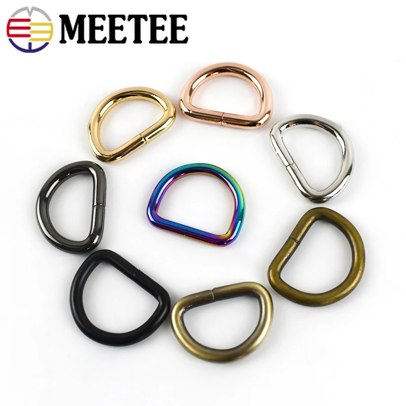 10/20 шт. Meetee 4 8 мм толщиной 25 D кольцевая Пряжка металлические сумки пряжки крючки