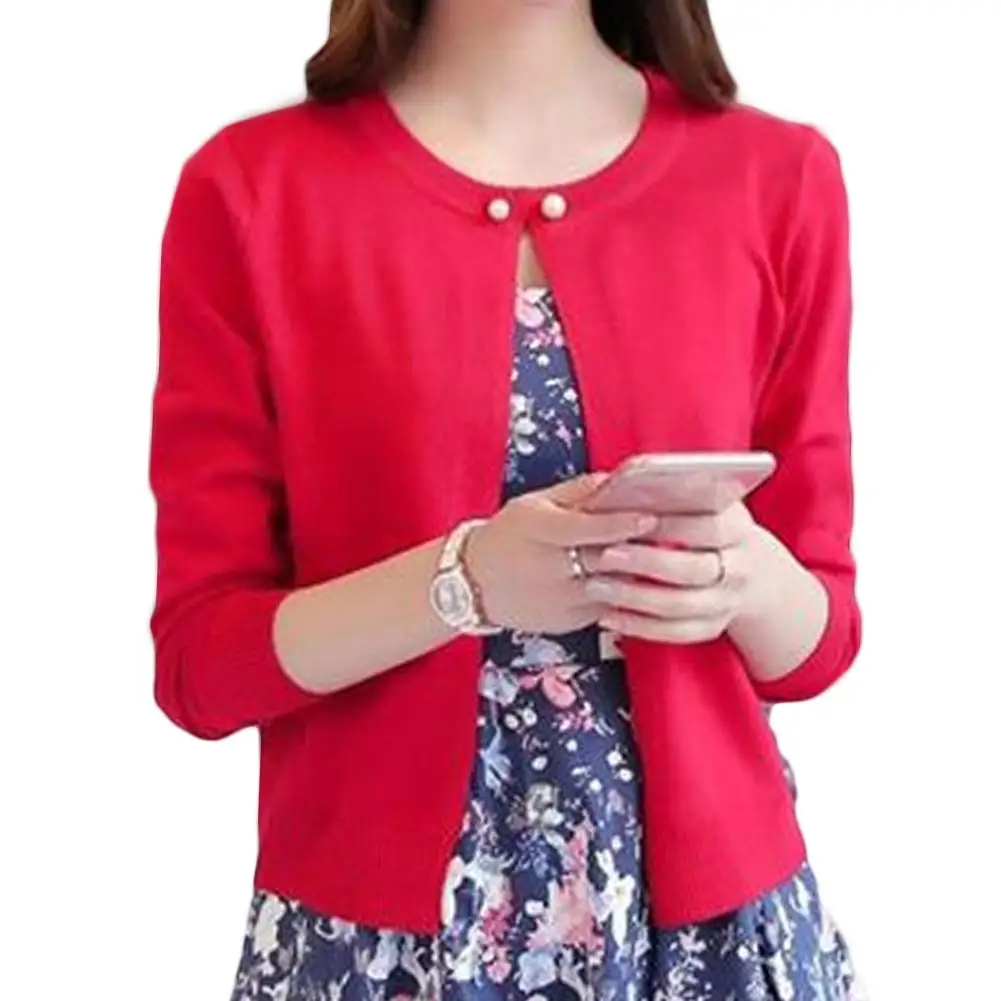 Женская однотонная короткая трикотажная юбка с пуговицами из искусственного