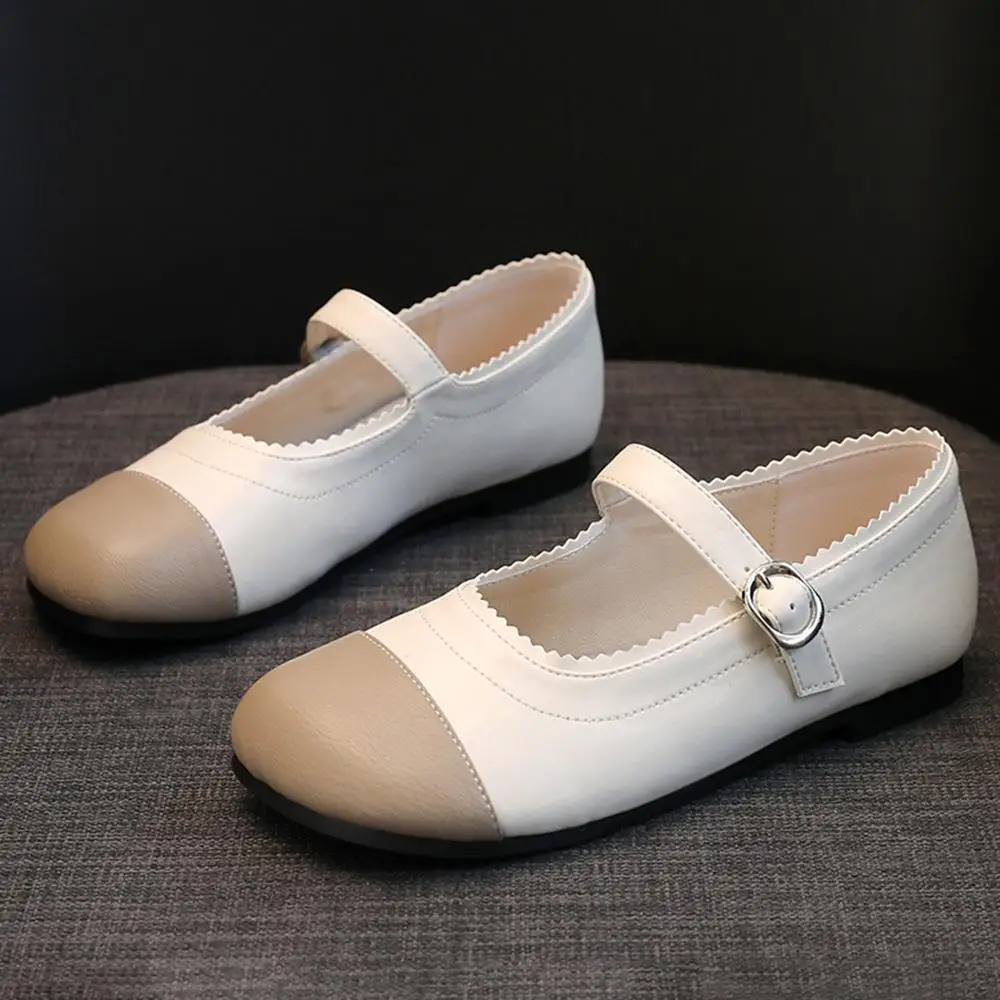 Туфли женские с закрытым носком, легкие кожаные Туфли Мэри Джейн, без застежки, в стиле ретро, Размеры 35-39, осень