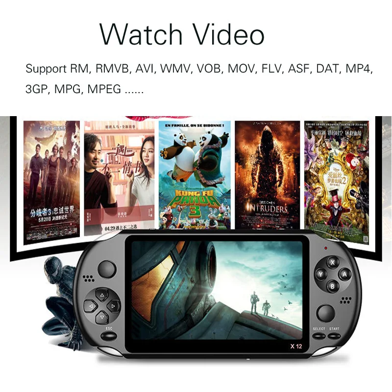 Игровая консоль X12 8 + 32/64/128 бит с цветным ЖК экраном|Портативные игровые консоли| |