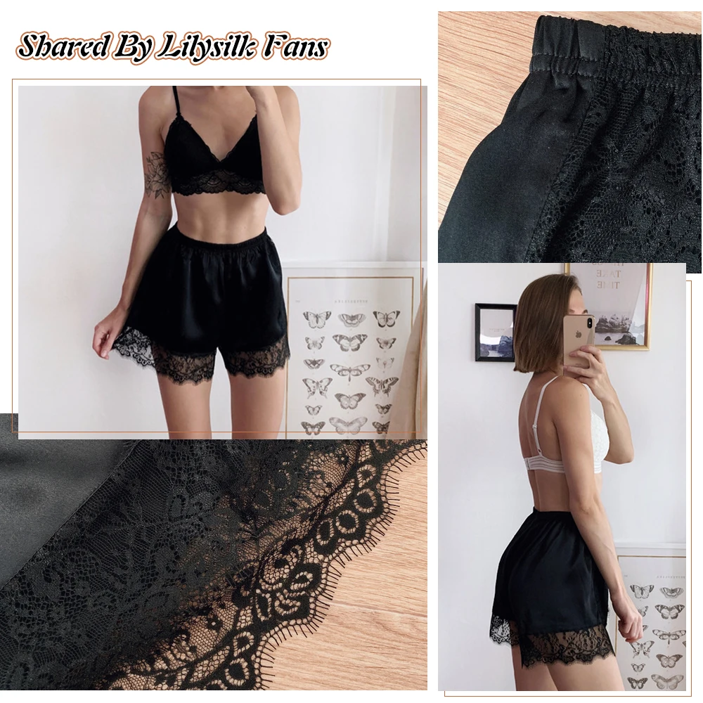 LilySilk шелковые трусы кружевные 19 Momme женские мягкие удобные милые Клубные модальные трусики нижнее белье трусы