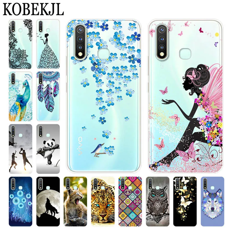 Чехол Vivo Y19 чехол с мультяшным рисунком мягкий силиконовый накладка из ТПУ для