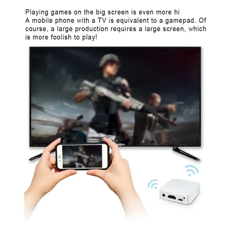 Белый автомобильный WiFi Дисплей Коробка Зеркало Ссылка адаптер для Airplay DLNA Android и