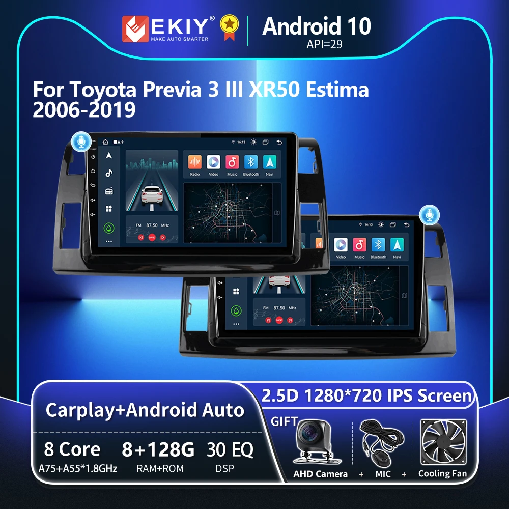 $136.27 EKIY T8 For Toyota Previa 3 III XR50 Estima 2006-2019 Car Radio Multimedia System Navigation GPS Stereo Auto Android No 2din DVD
