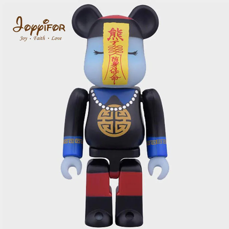 Хаки 11 дюймов 400% Bearbricklys фигурки блок Медведь ПВХ прыгающий вампир Babybear Куклы Коллекционные модели игрушки для детей друзей - Цвет: Хаки