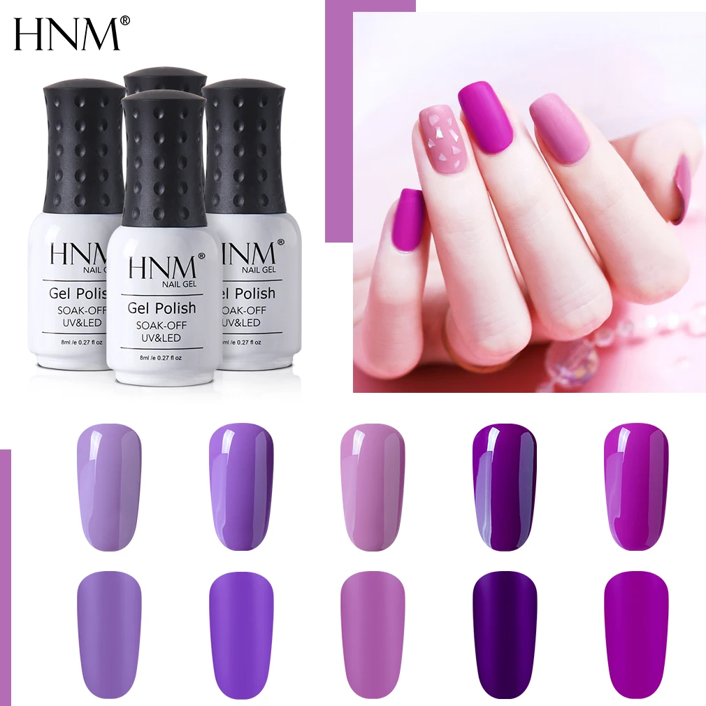 Гель лак для ногтей с матовым эффектом HNM полуперманентный УФ светодиодный пой