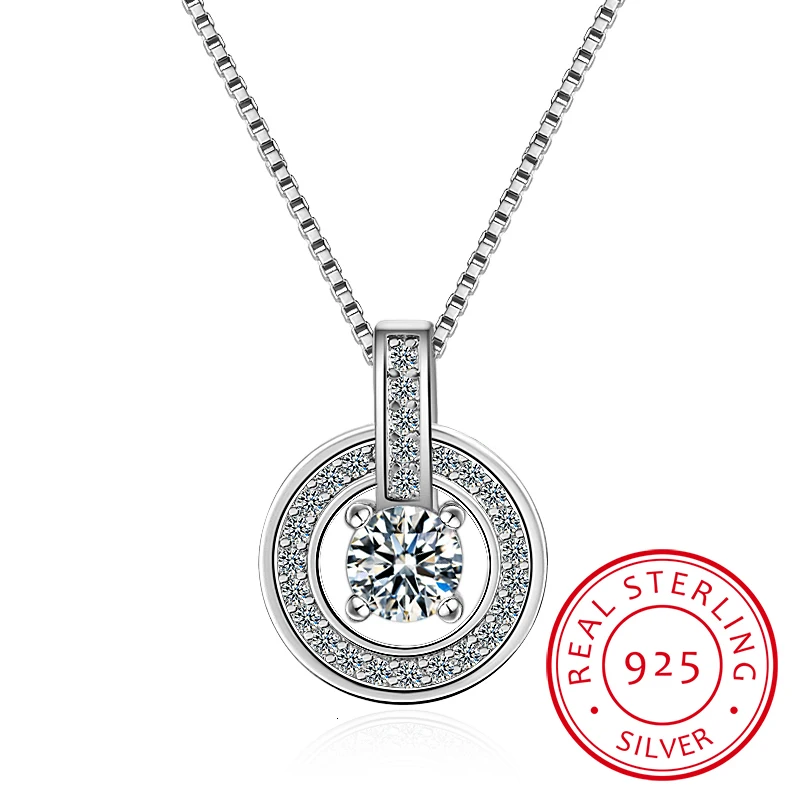 

Ожерелье женское из серебра 925 пробы, стразы