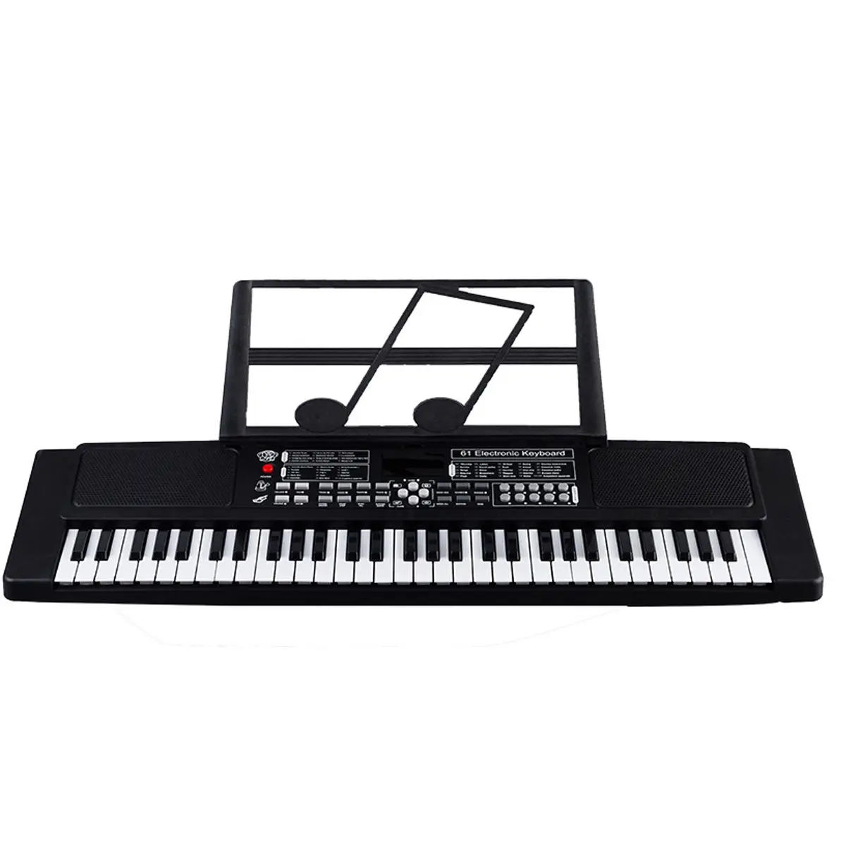 

61 Key Digital Music Electronic Keyboard Black White Electric Piano Organ with Music Stand Microphone USB Cable Kids Gifts
