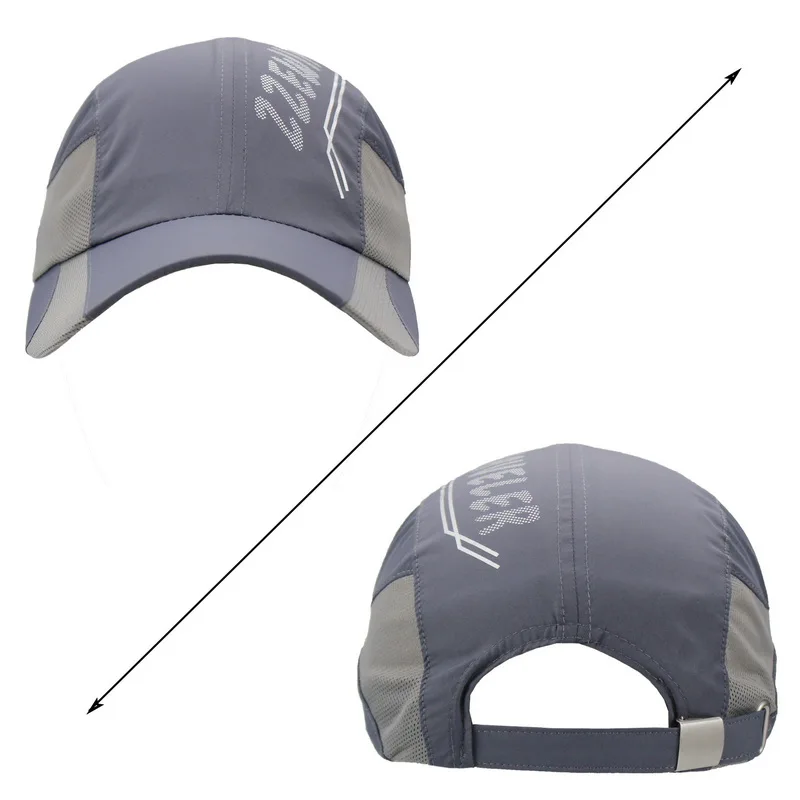 

Dark Grey Men's Women's Baseball Caps Breathable Adjustable Hiking Running Hats Summer UV Protection Sun Hats For Men Women