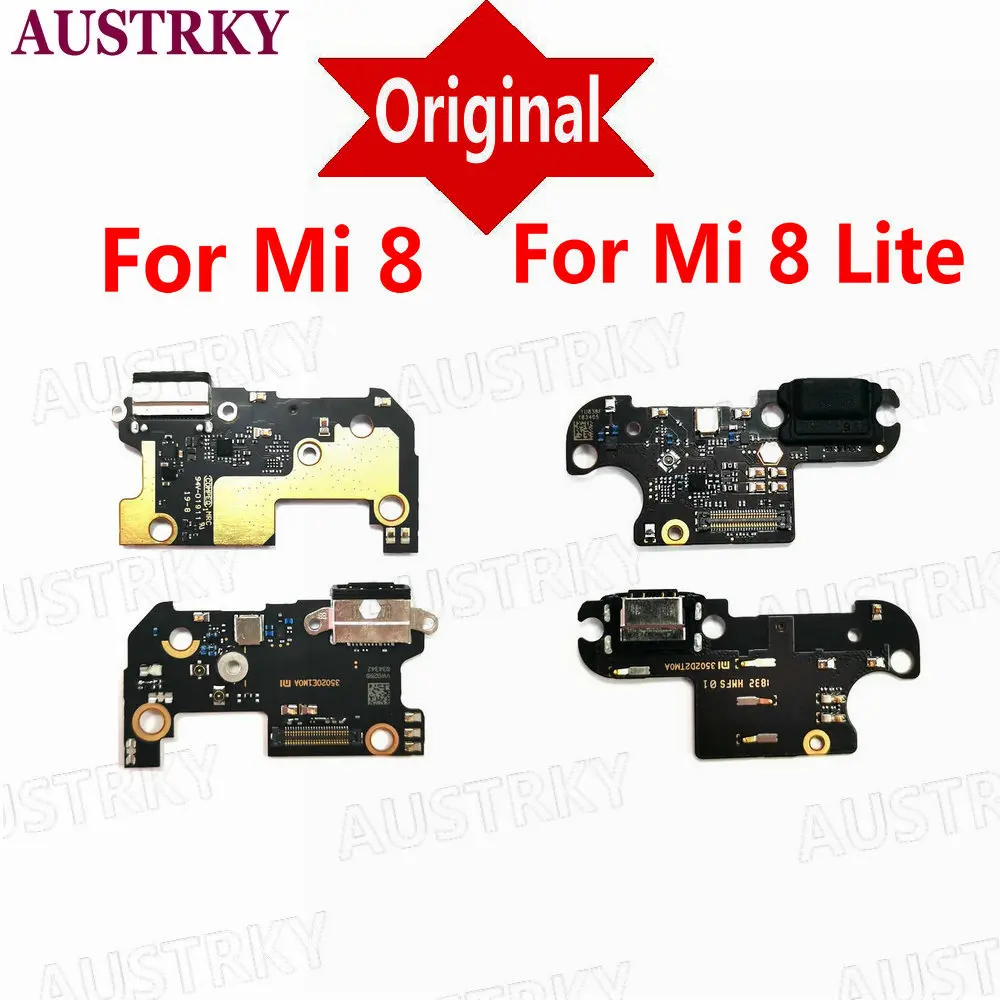 

Original Charging Board For Xiaomi Mi 8 Charge Port For Mi8 SE Lite USB Plug PCB Dock Connector Flex Cable Replacement Parts