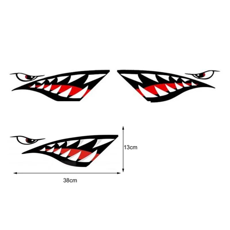 2 шт. наклейка Водонепроницаемый зубы акулы виниловые наклейки в виде Фотообоев c