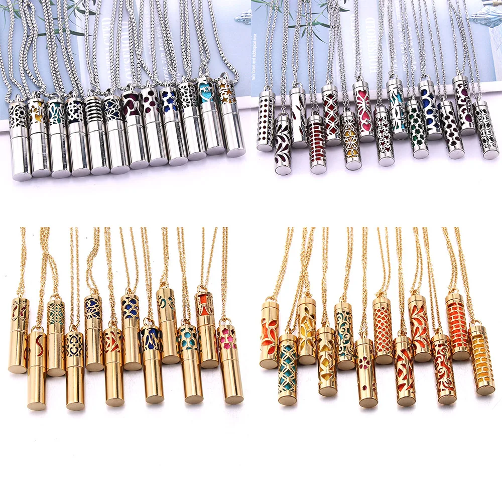 Mixed Aromatherapy Diffuser Necklace 316L Stainless Steel Locket Perfume Essential Oil Pendant Aroma Jewelry |
