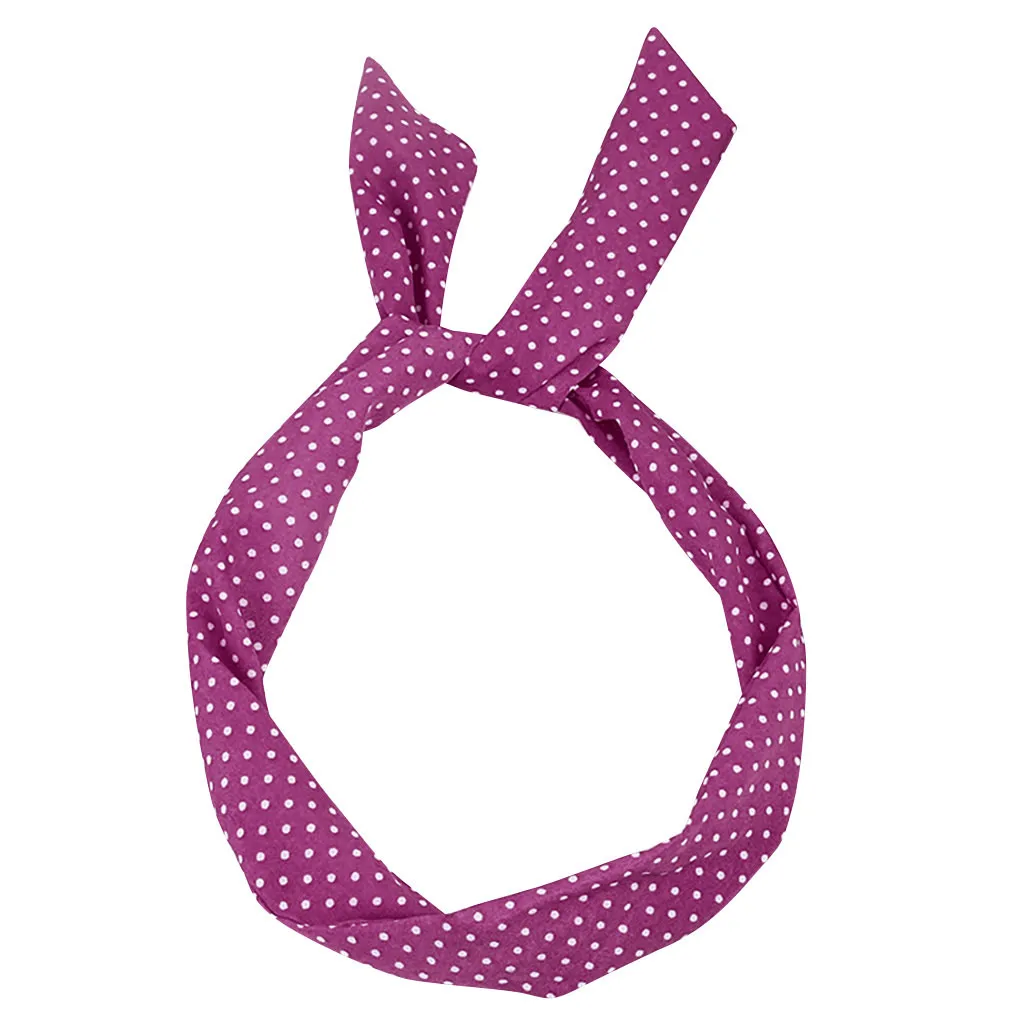 New Hair accessories Paisley Rockabilly Wired Headband Polka Dot Tartan Retro Scarf Wire Band |