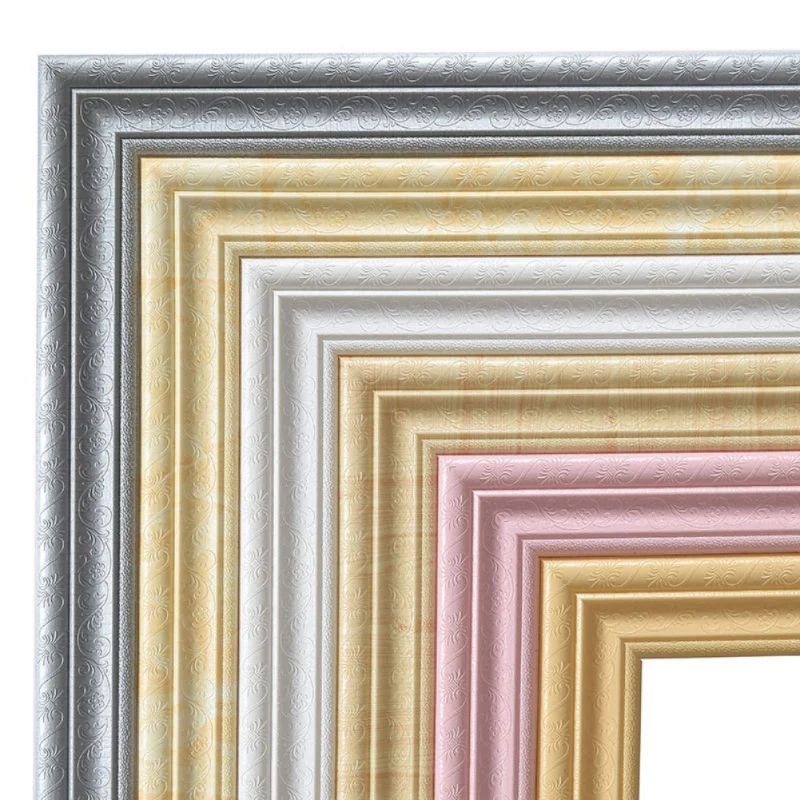 

Self-adhesive Anti-collision Wallpaper Border 3d Pattern Waterproof Pvc Sticker 2.3 Meters Color Wall Skirt Border Home Wall Dec