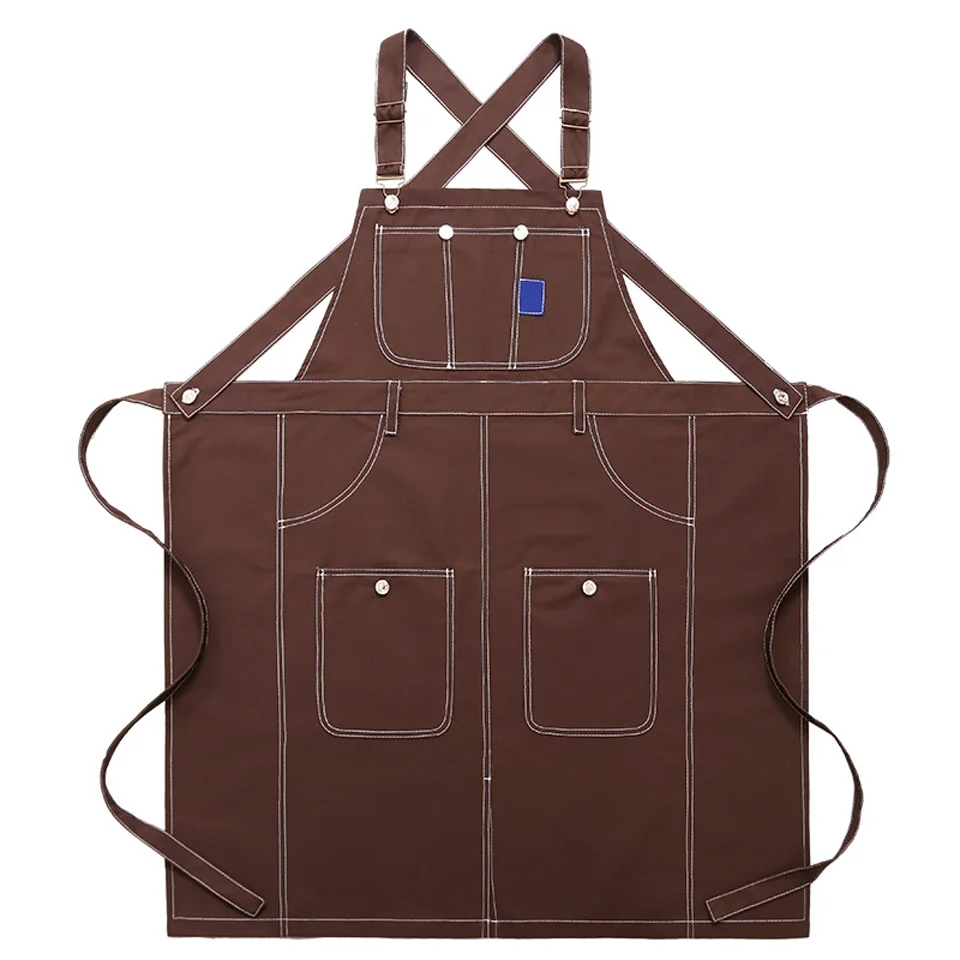 

Milk Tea Shop Apron Canvas Printing Custom Logo Men Women Coffee Shop Baking Work Clothes Hairdressing Restaurant Flower Shop