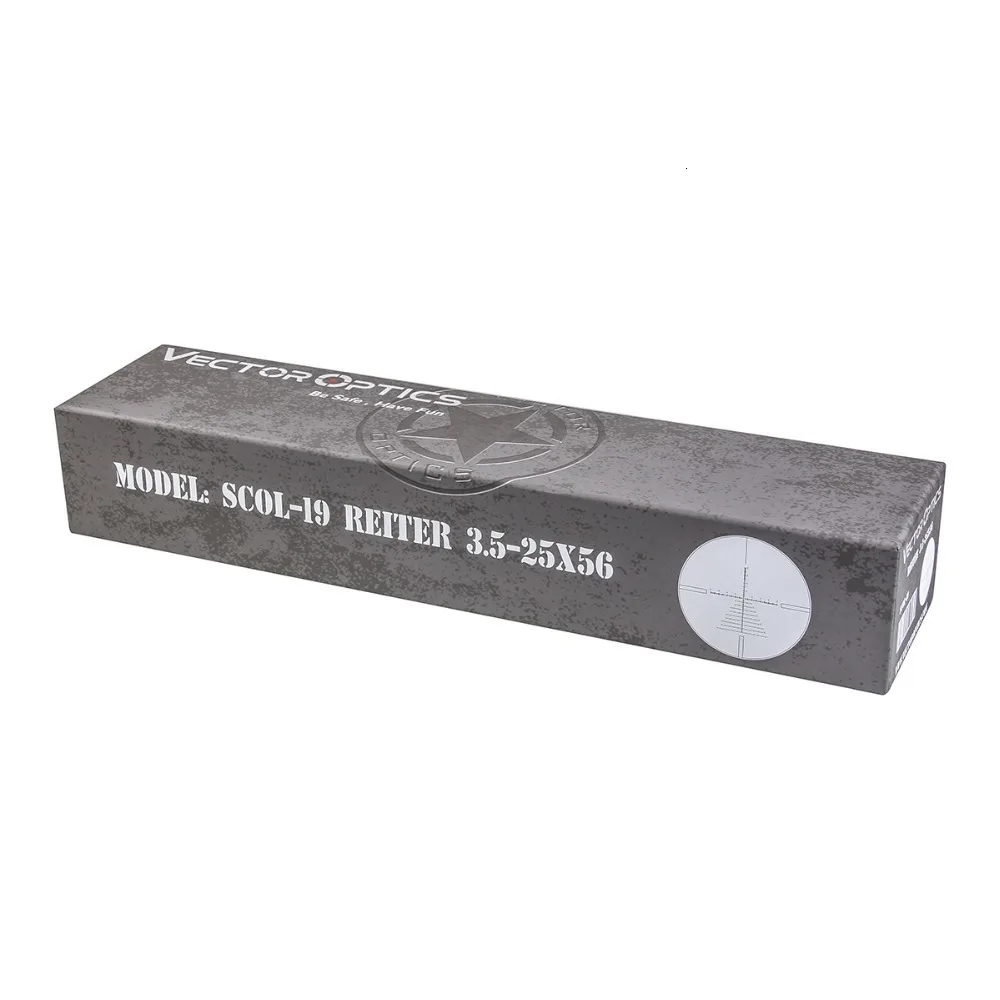 Векторная оптика Reiter 3,5-25x56 тактический прицел с гравированным стеклом 1/10 мил регулировочный револьверный замок для охоты