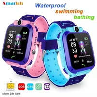 smartch z5s kids smart watch ipx7 waterproof touch screen sos phone call location tracker anti lost children smartwatch q12