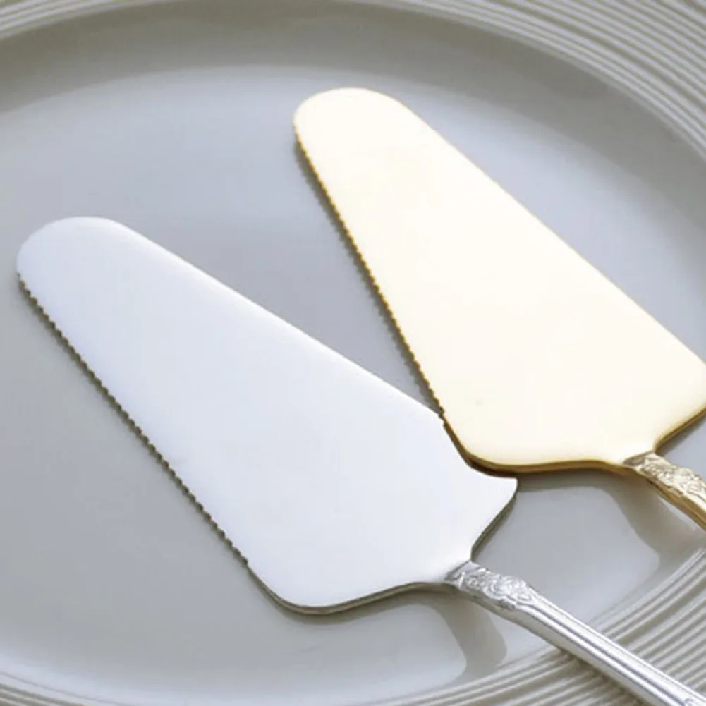 

304 Stainless Steel Embossed Handle Cake Spatula Creative Pa-lace Retro Bread Kn-ife Pizza Kn-ife Spatula Baking Household