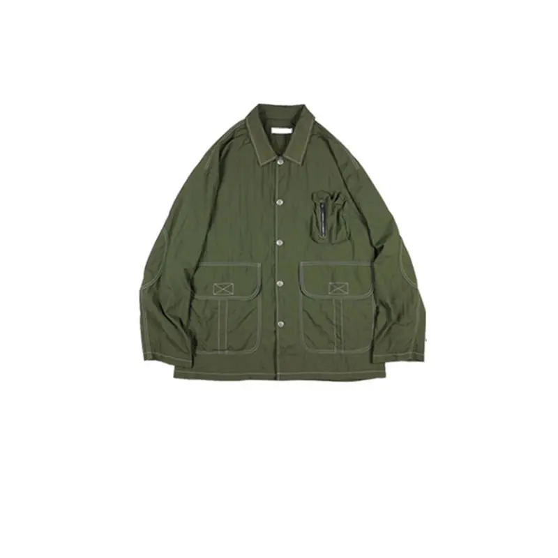 

XITAO New Trendy Patchwork Pocket Jacket Solid Color Casual Fashion Vintage Women Loose Tooling Top Coat Spring Autumn ZY4218