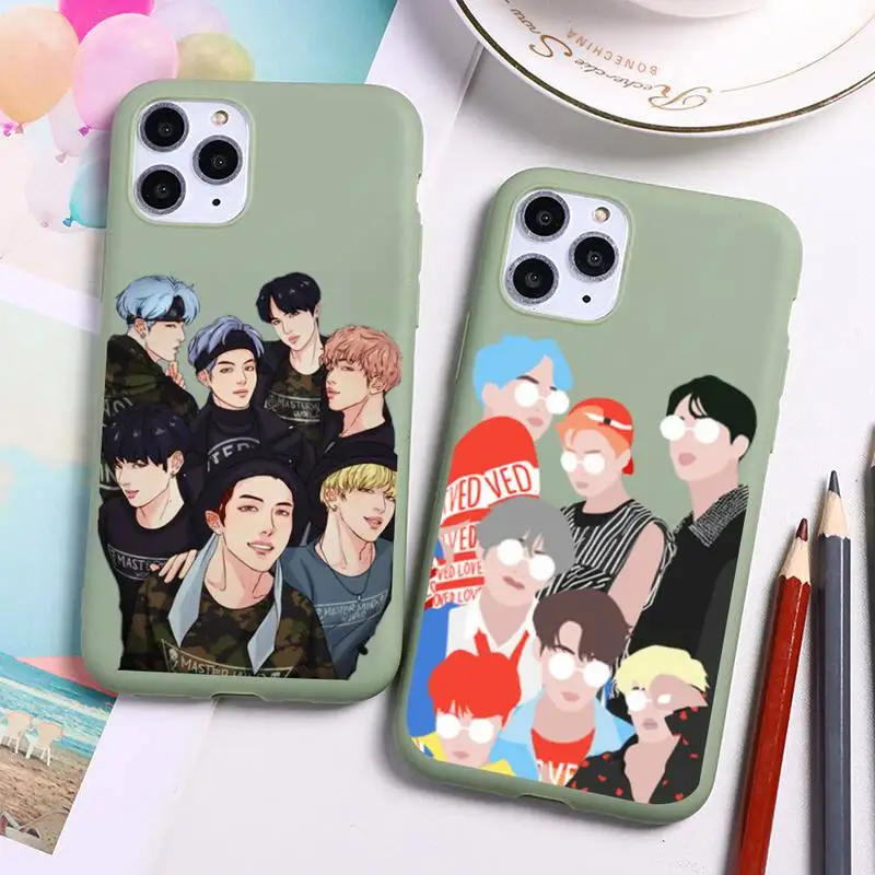 

EUPHORIA JUNGKOOK Run Ep 33 Memes Phone Case For iphone 13 12 11 Pro Max Mini XS 8 7 6 6S Plus X SE 2020 XR Candy green cover