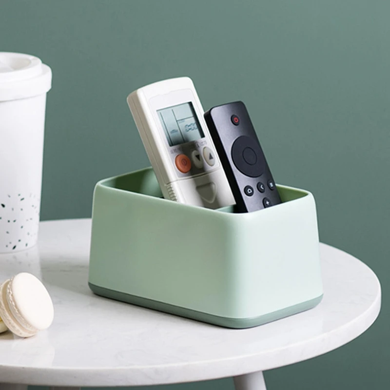 

2 Pcs Desktop Storage Box Pen Holder Remote Control Container Functional Organizer Kitchen Bathroom Organizer