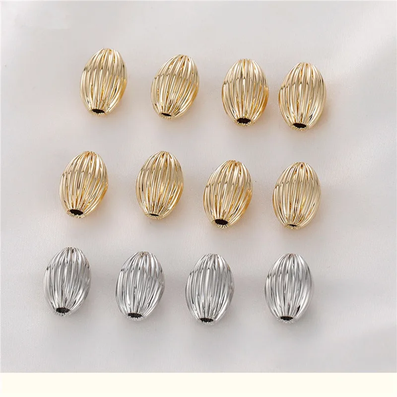 

New arrived 50pcs/lot Wrinkle effect geometry irregular ovals shape Straight hole copper beads diy jewelry earring accessory