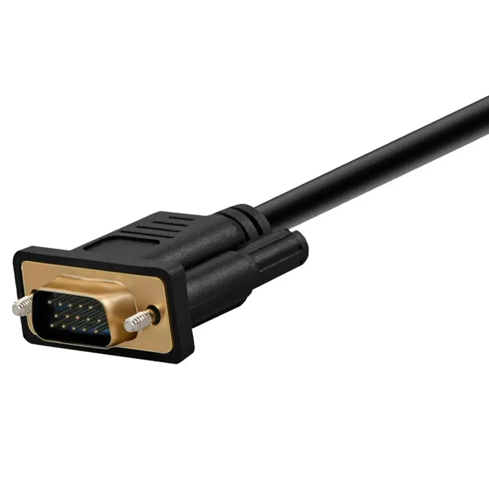 

HDMI-compatible Male to VGA Male 15 Pin Video Adapter Cable 1080P Converter Cable For HDTV Set-Top Gold Plated Connectors