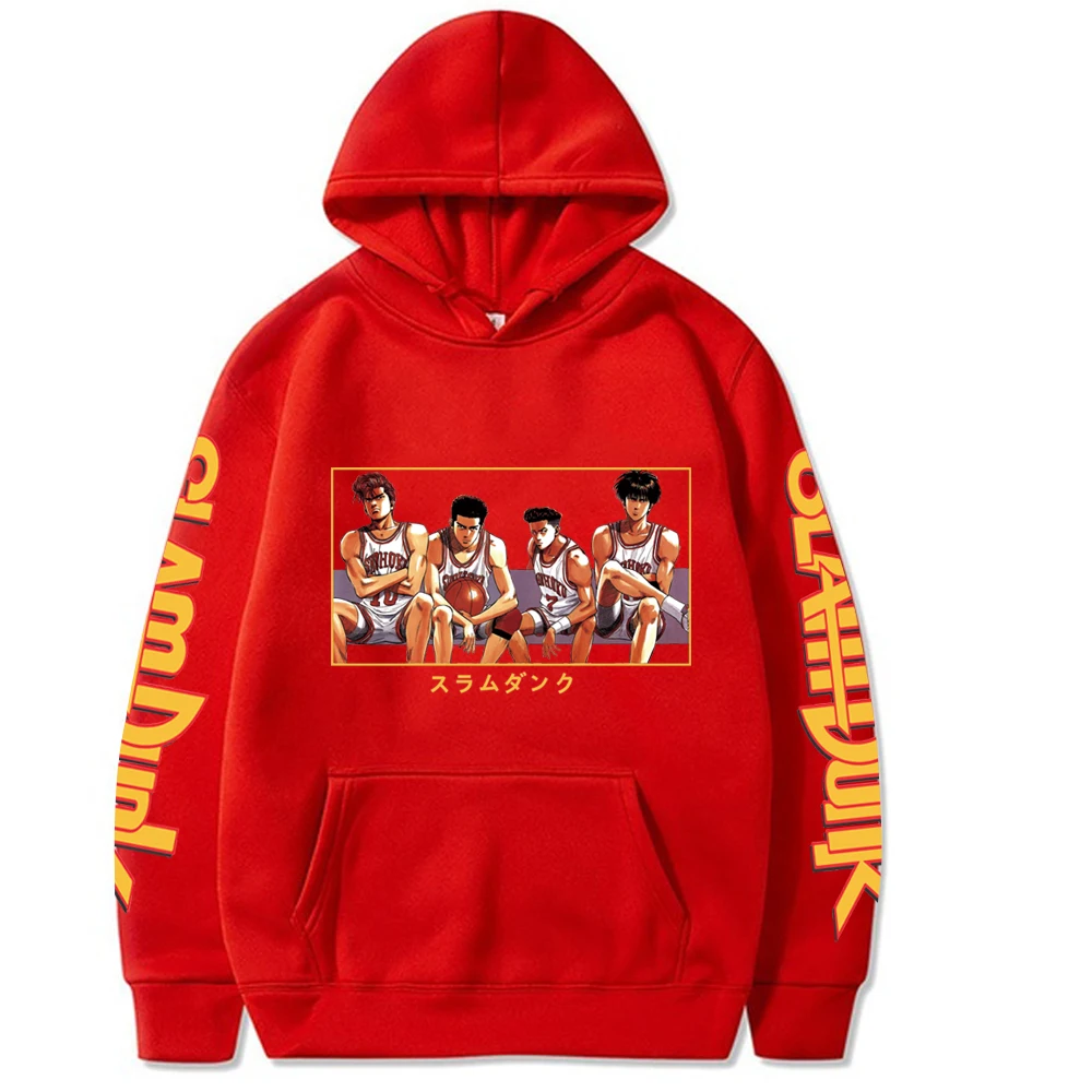 

Men Hoodies Slam Dunk Pullovers Hoodies Sweatshirts Cartoon Print Anime Hoody Streetwear Tops