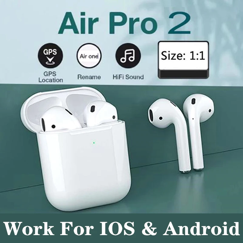 

for airpoddings 2 Touch Control Wireless Headphone Bluetooth Earphones Sport Earbuds For Huawei Iphone Xiaomi TWS Music Headset