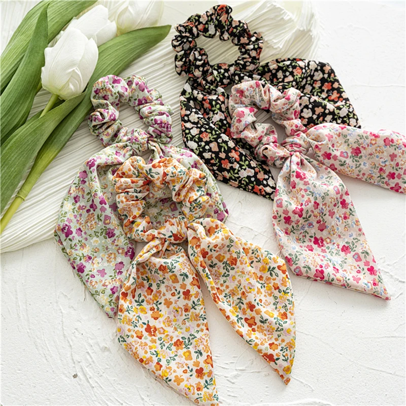 Hair Rope Hairband Ribbon Hair Ties Hair Ring New Chiffon Bow Scrunchies Ponytail Streamers Stars Hair Ties Elastic Hair Band